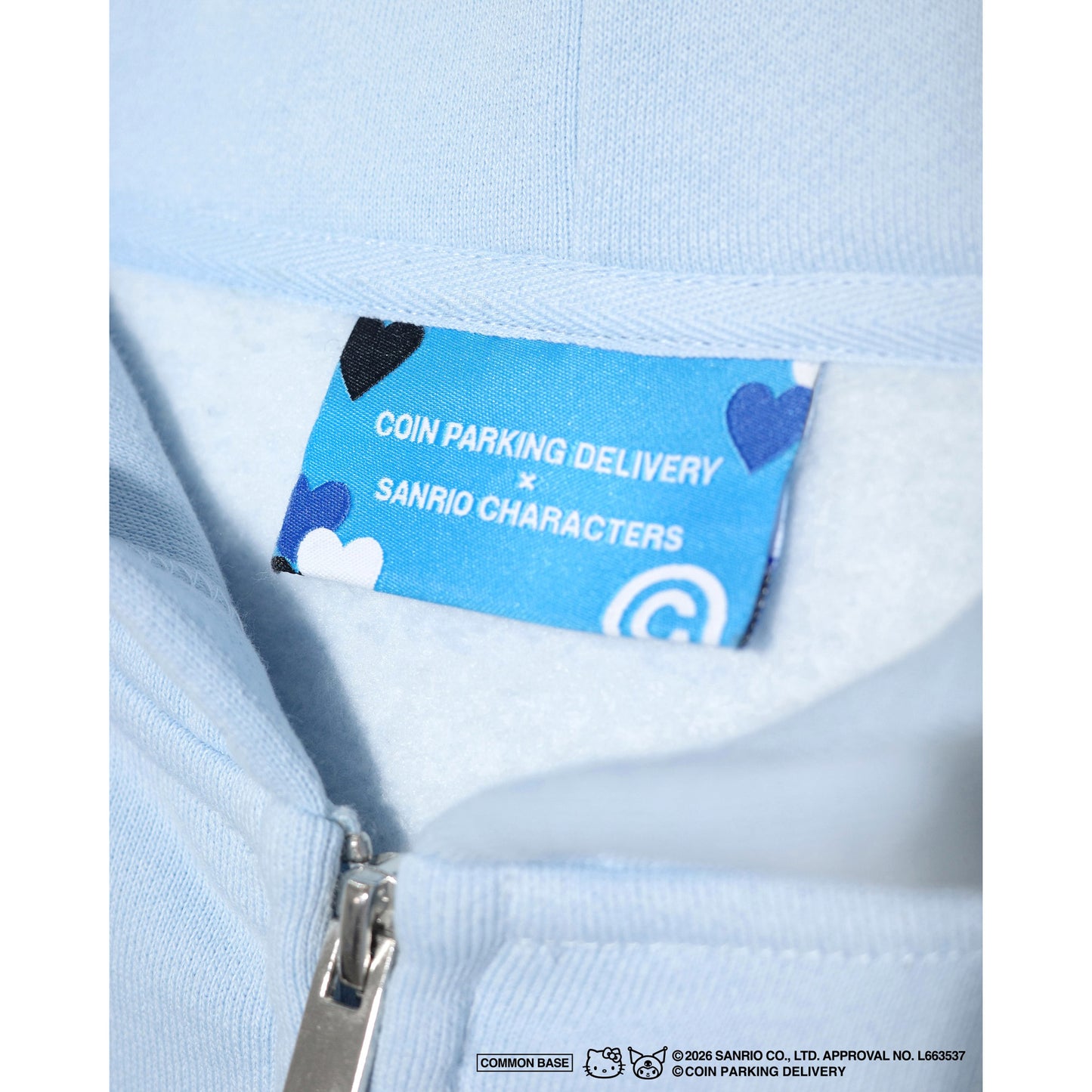 ZIP SWEAT HOODIE / LIGHT BLUE