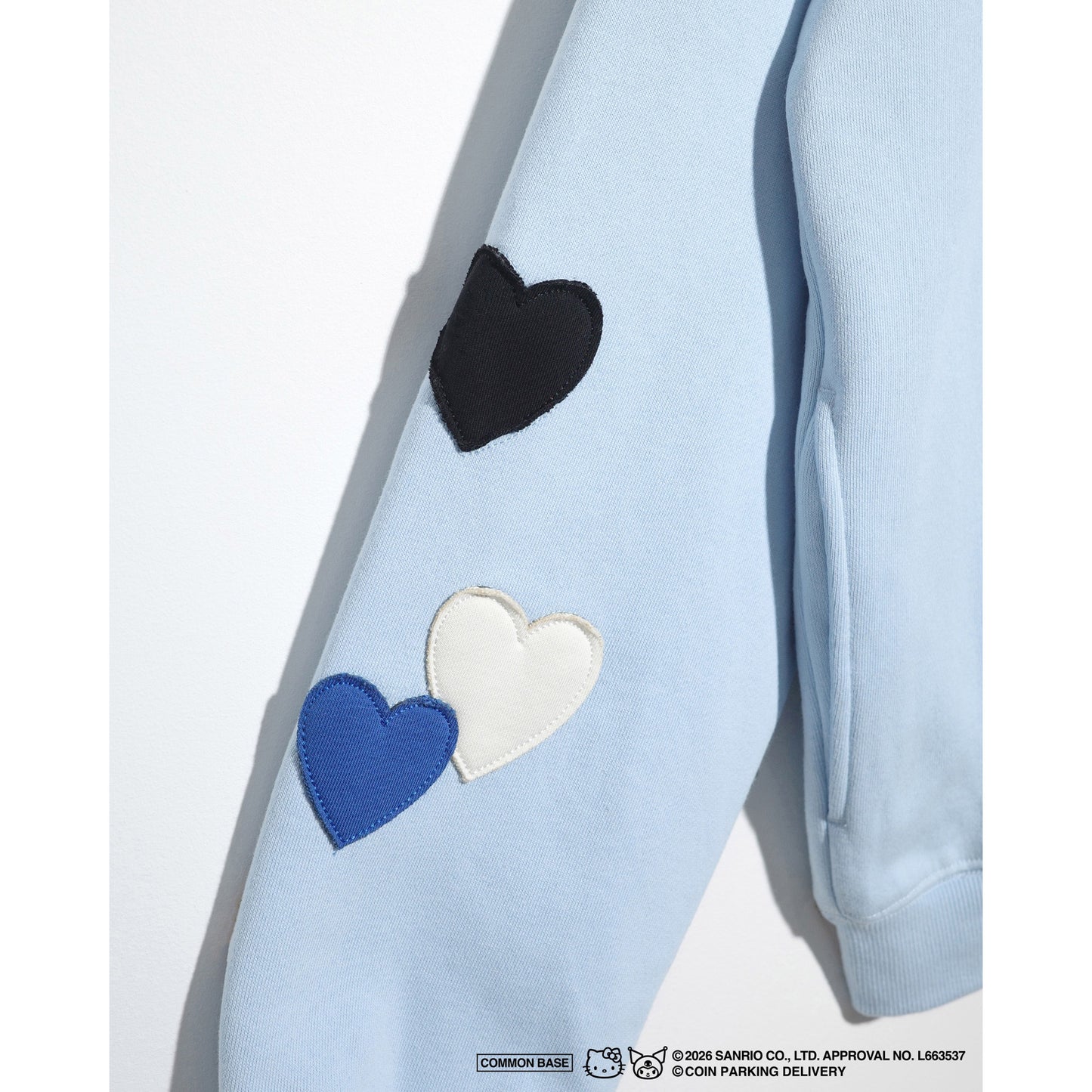 ZIP SWEAT HOODIE / LIGHT BLUE