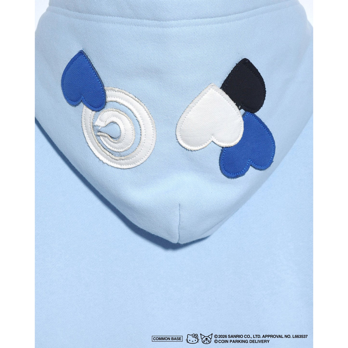 ZIP SWEAT HOODIE / LIGHT BLUE