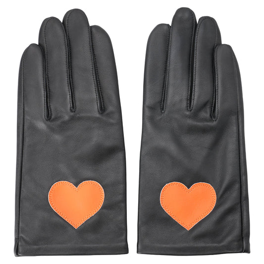 CPD LOVE PATCH LAMBSKIN GLOBE / BLACK/ORANGE