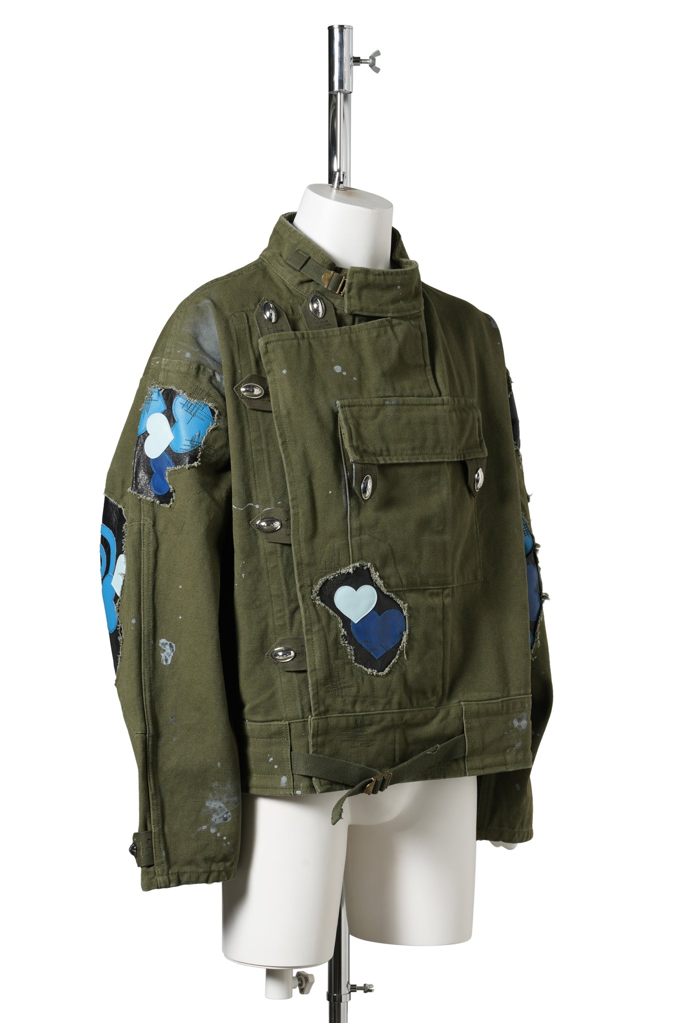 LOVE PATCH MILITARY JACKET / KHAKI