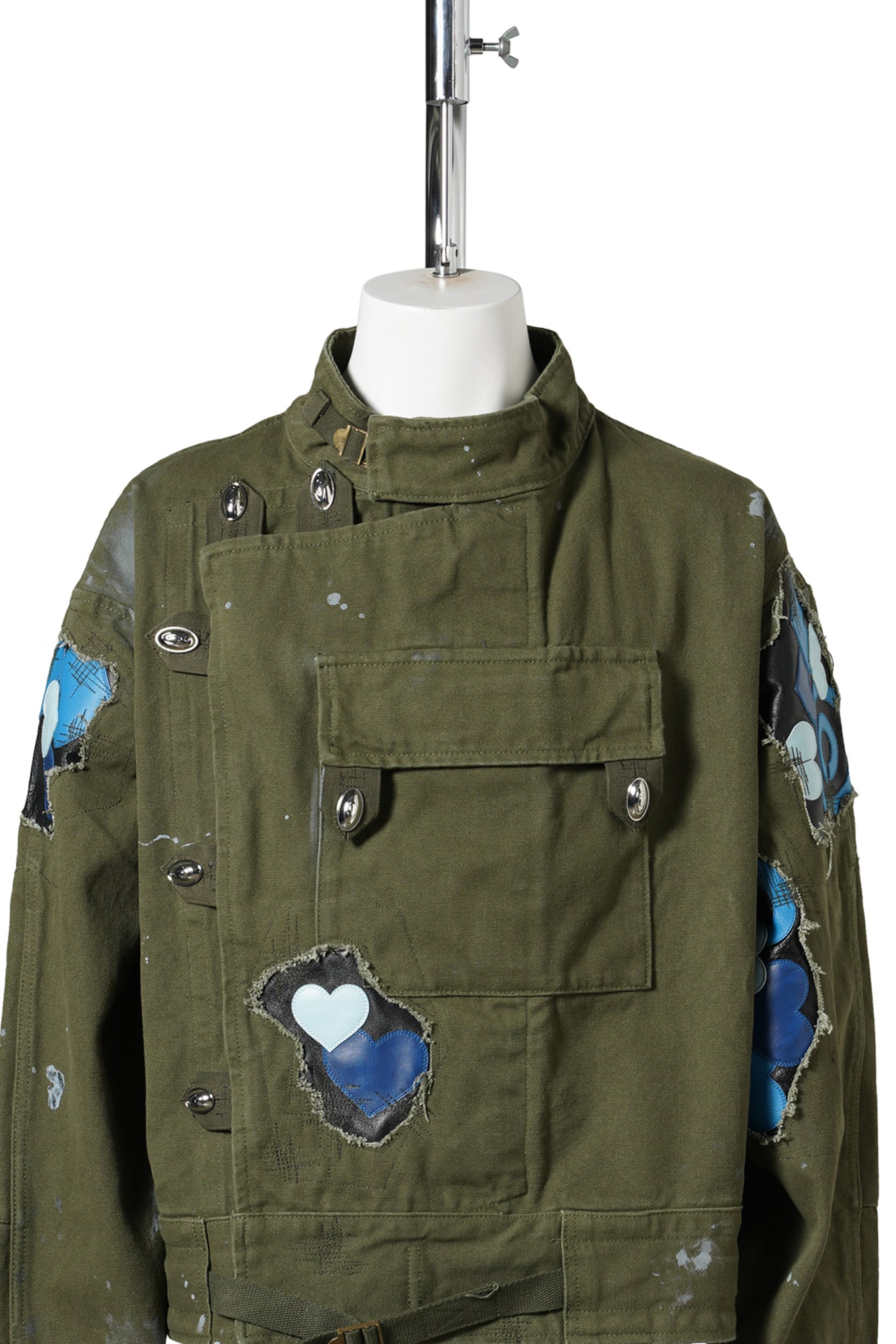 LOVE PATCH MILITARY JACKET / KHAKI