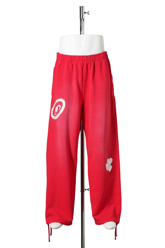 CPD SPRAYING LOVE STITCH PANTS / RED
