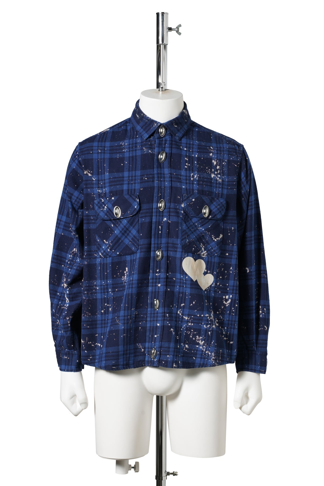 CPD LOVE SPLASHE FLANNEL SHIRTS / NAVY