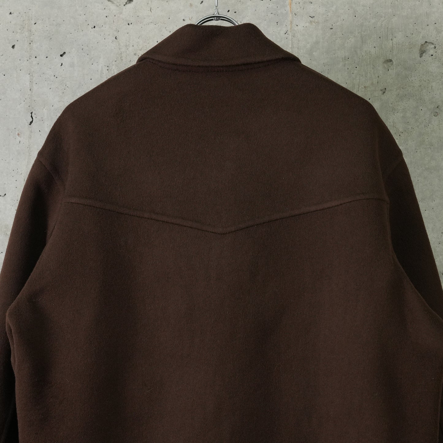 ISLA DOUBLE FACED ZIP BLOUSON / DARK BROWN