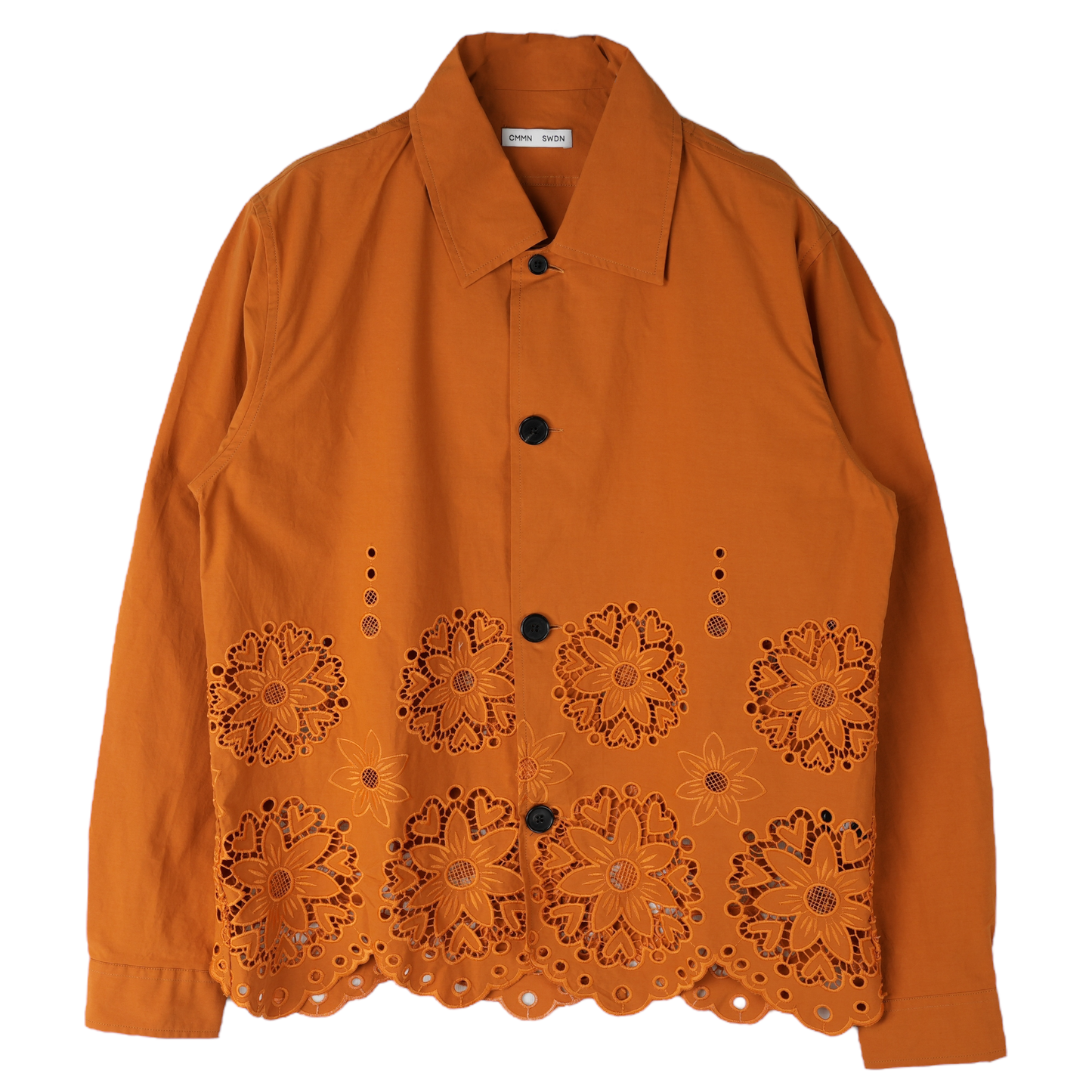 PIERRE EMBROIDERED OVERSHIRT / BURNT ORANGE