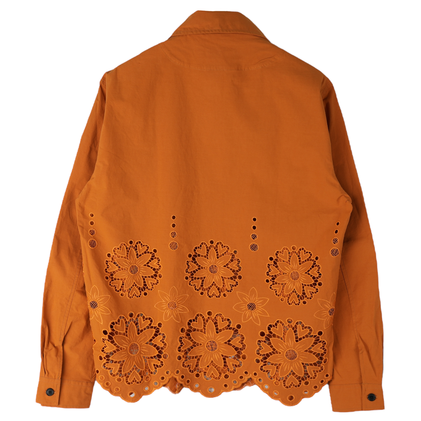 PIERRE EMBROIDERED OVERSHIRT / BURNT ORANGE