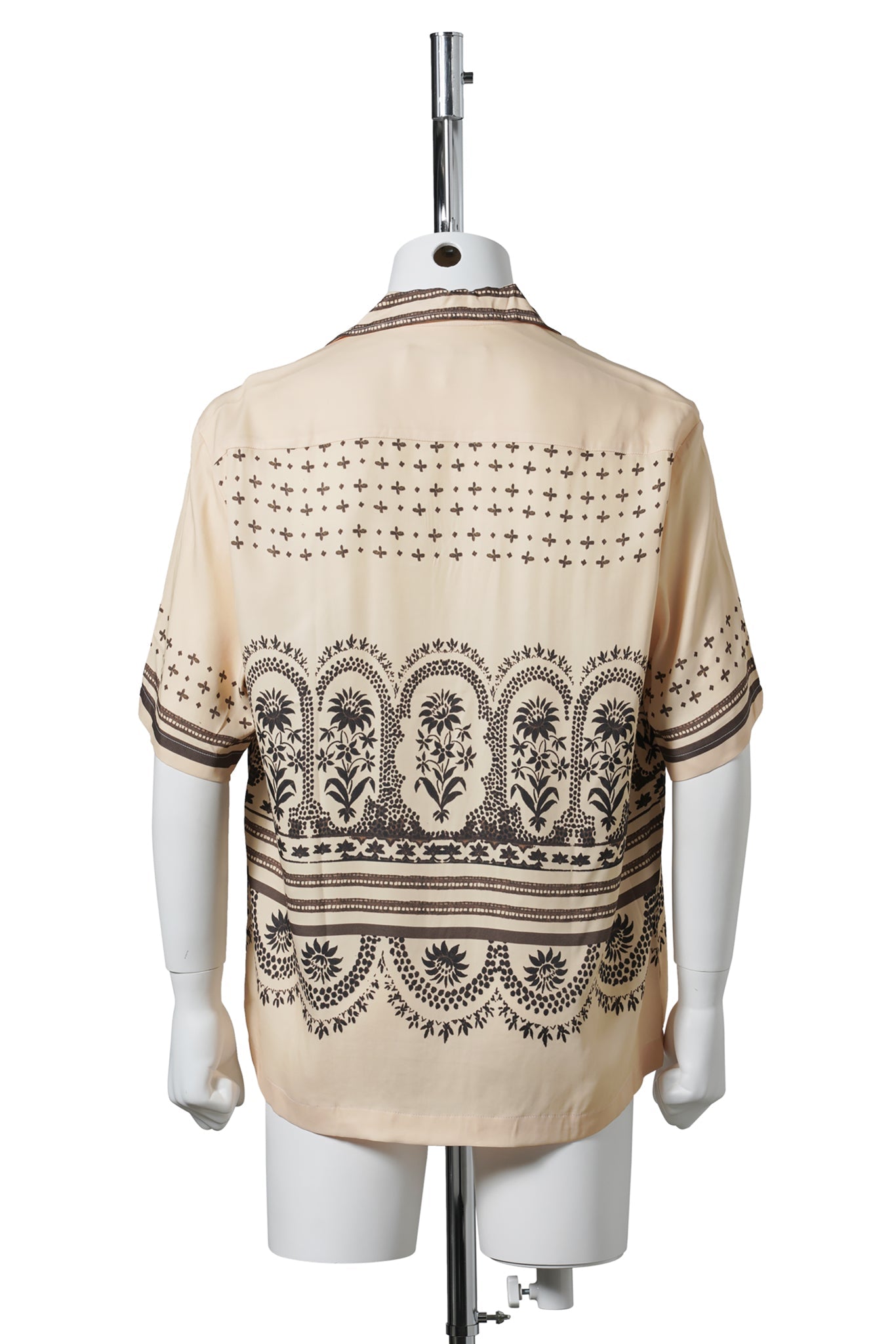 SHORT SLEEVE CAMP COLLAR SHIRT WITH A CUSTOM PRINT / ORIENTAL PRINT