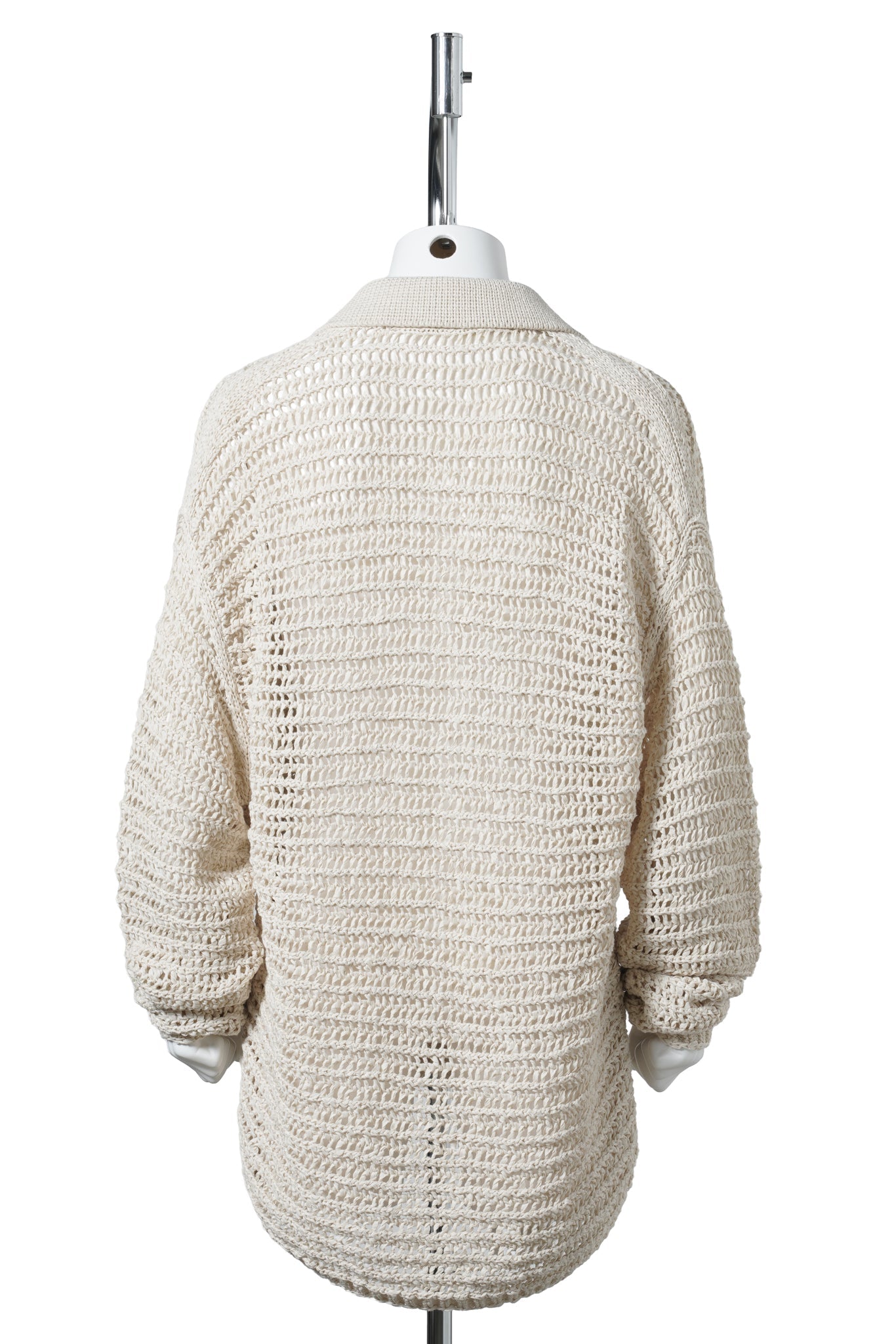 OPEN KNIT CARDIGAN CUT IN A RELAXED FIT / CREAM