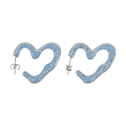 SUPER HEART HOOP / SOFT BLUE