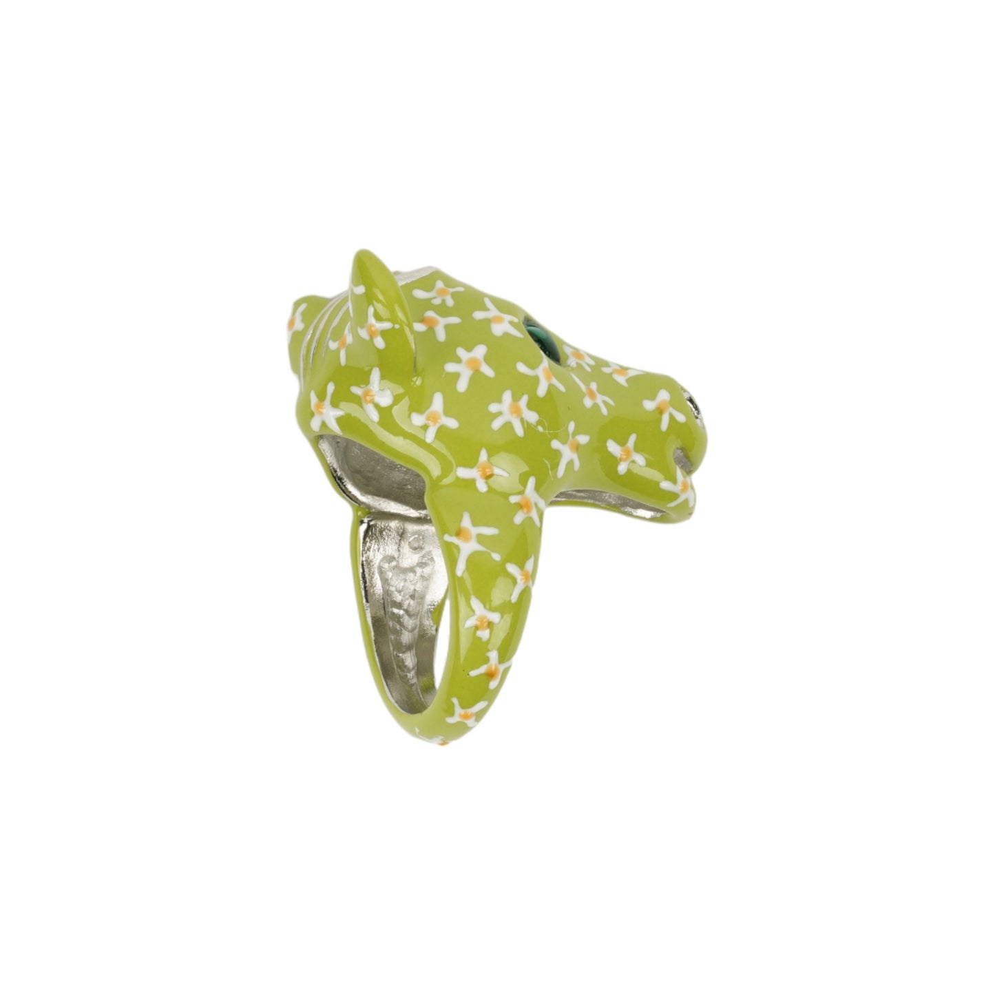 BABY PONY RING / LIME FLOWERS