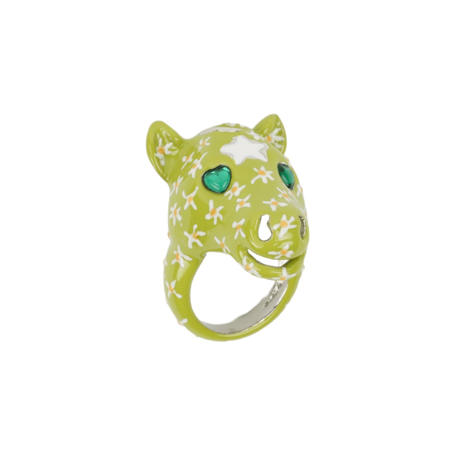 BABY PONY RING / LIME FLOWERS