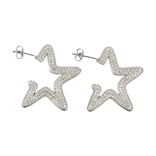 SUPER STAR HOOPS / CRYSTAL CLEAR