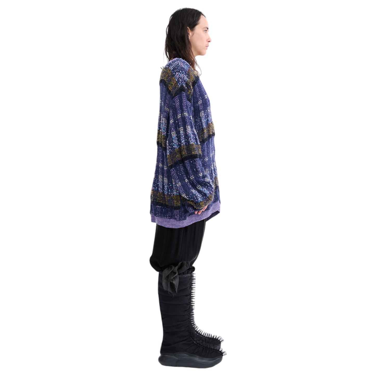 WOOLLY SWEATER / VITELLI PURPLE PLAID