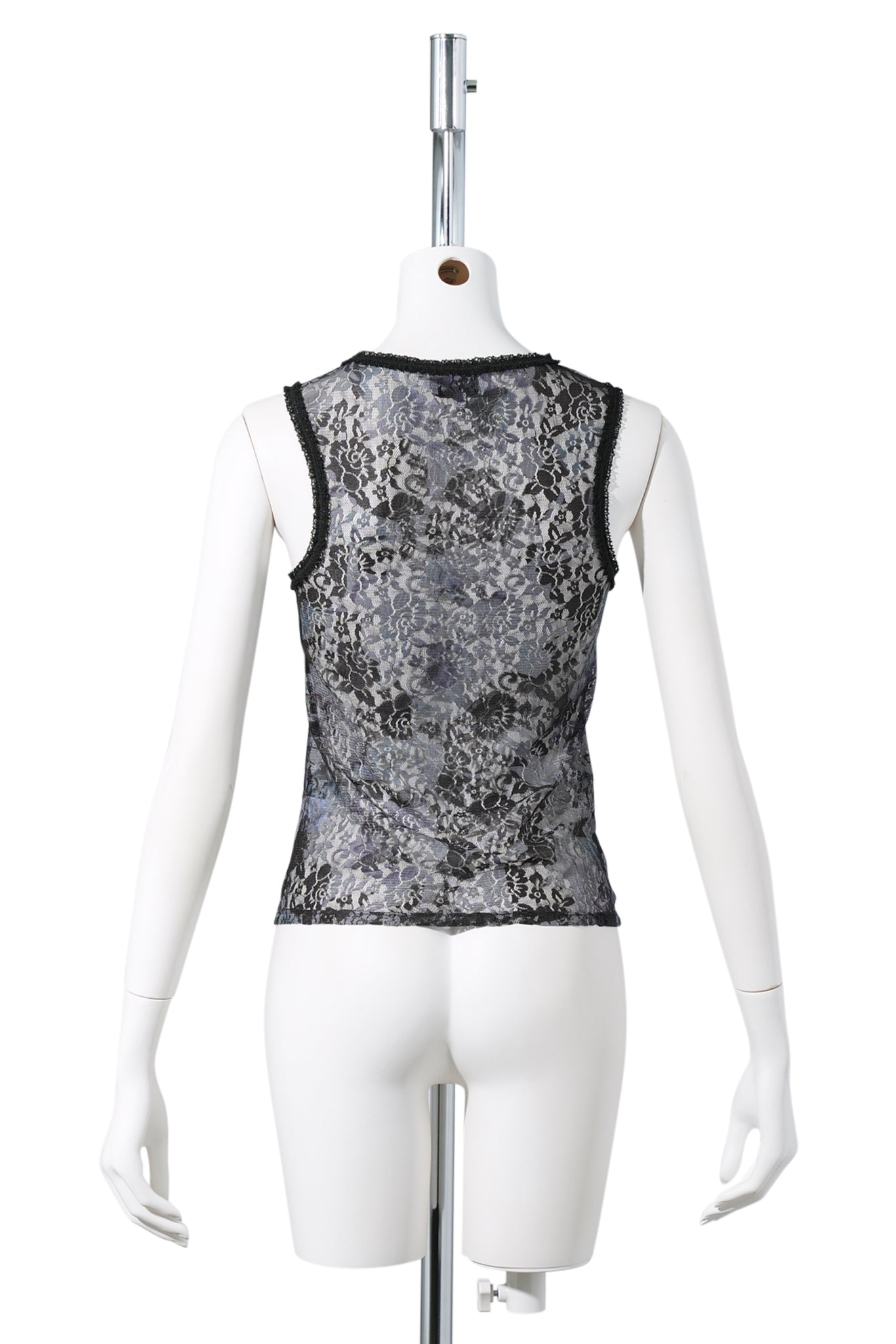 LACE DACHI TOP / BLACK WATERCOLOR ROSES