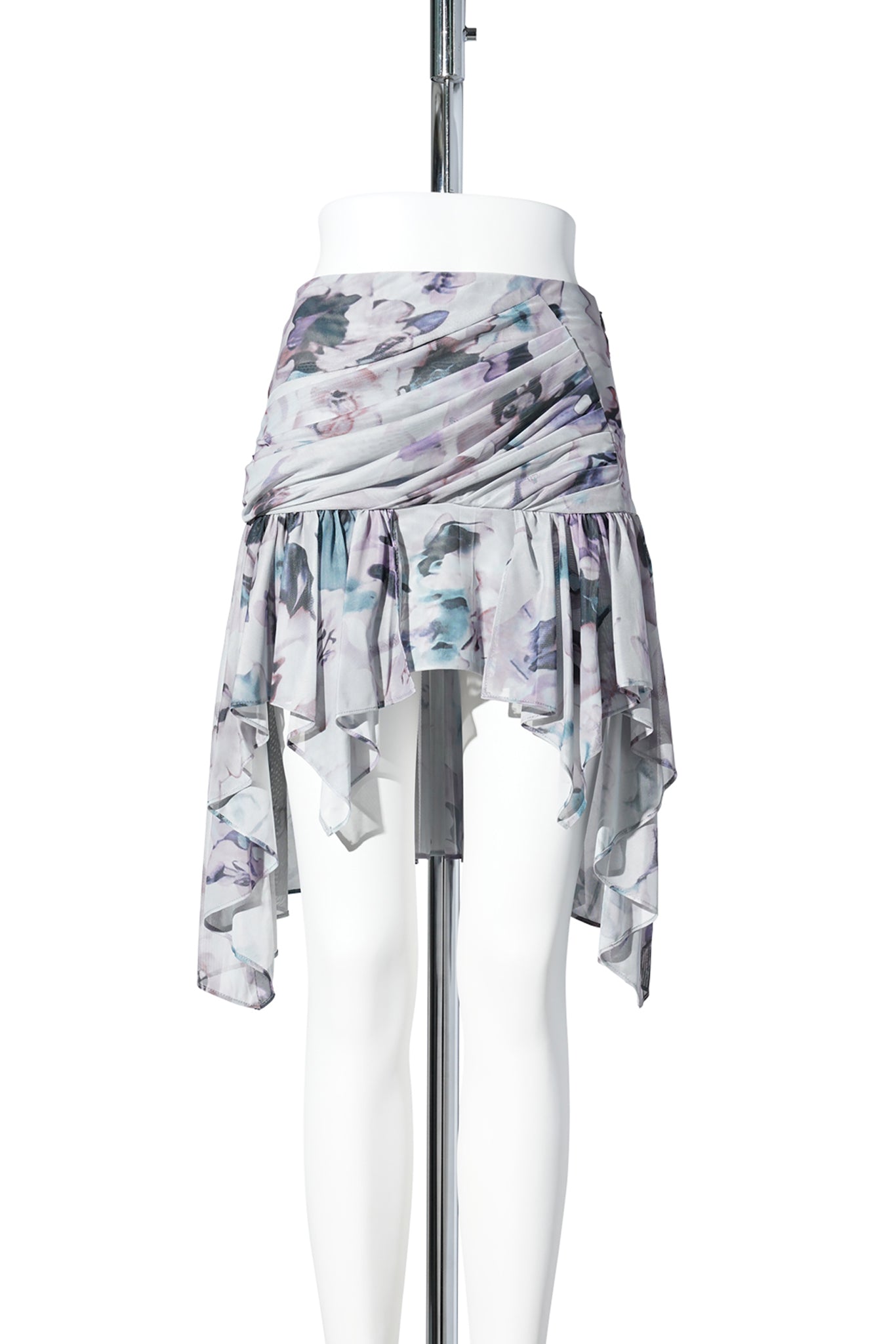 CELOSIA MINI SKIRT / STORM WATERCOLOR FLORAL
