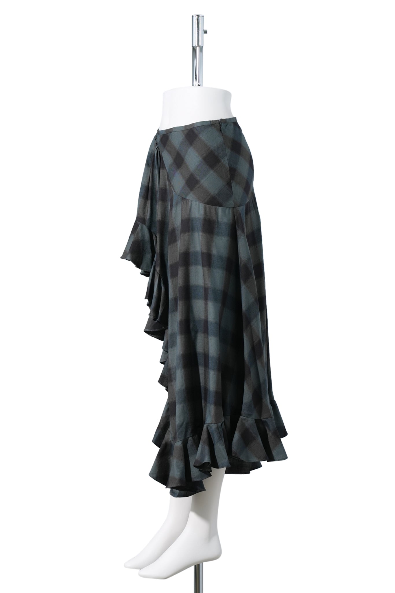 FLORIST SKIRT / NAVY PLAID