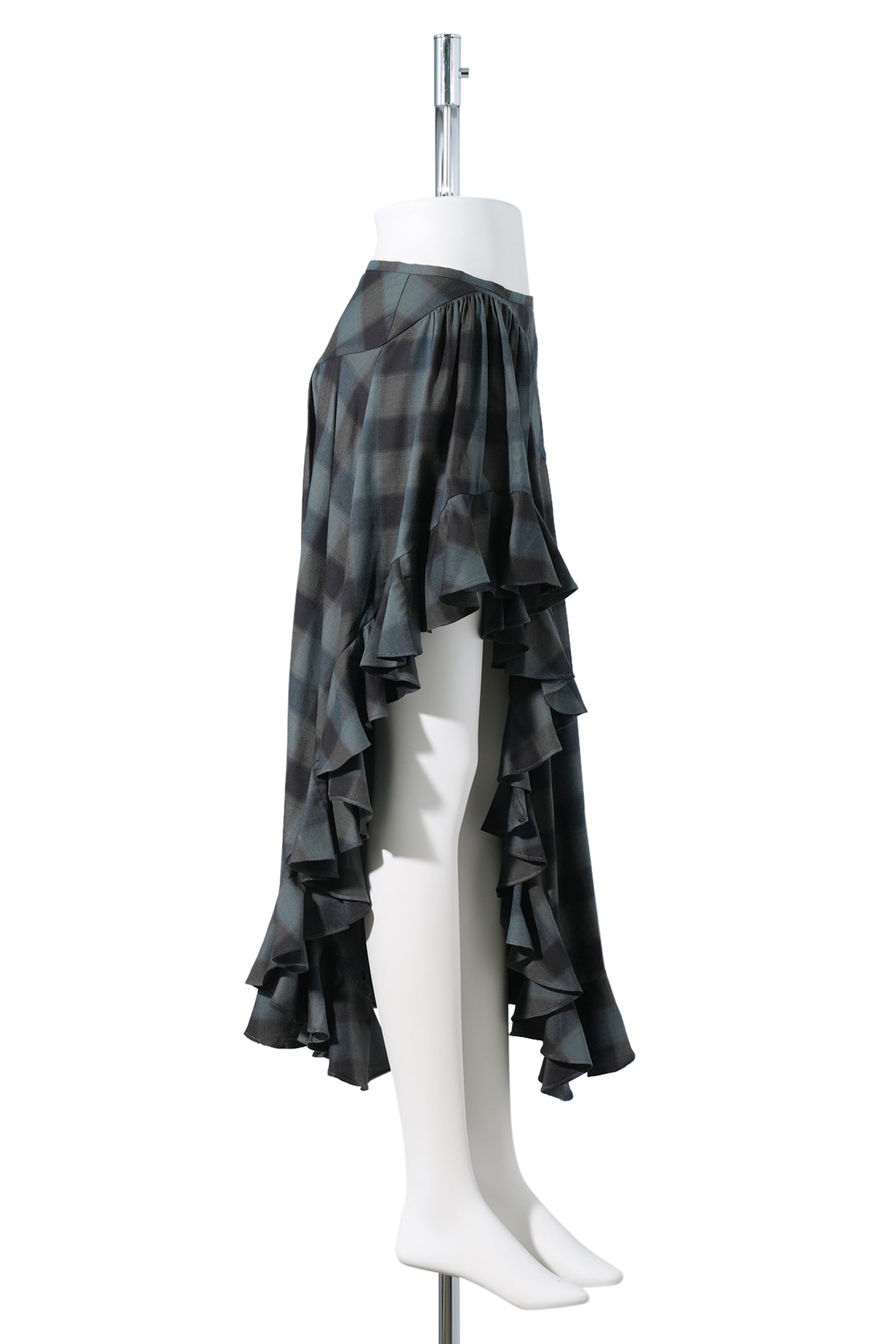 FLORIST SKIRT / NAVY PLAID