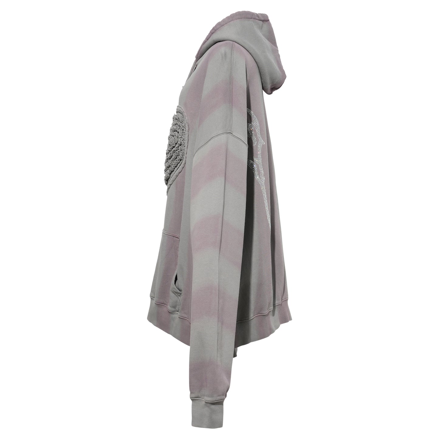 SOFT HEART HOODIE / FOG STRIPE