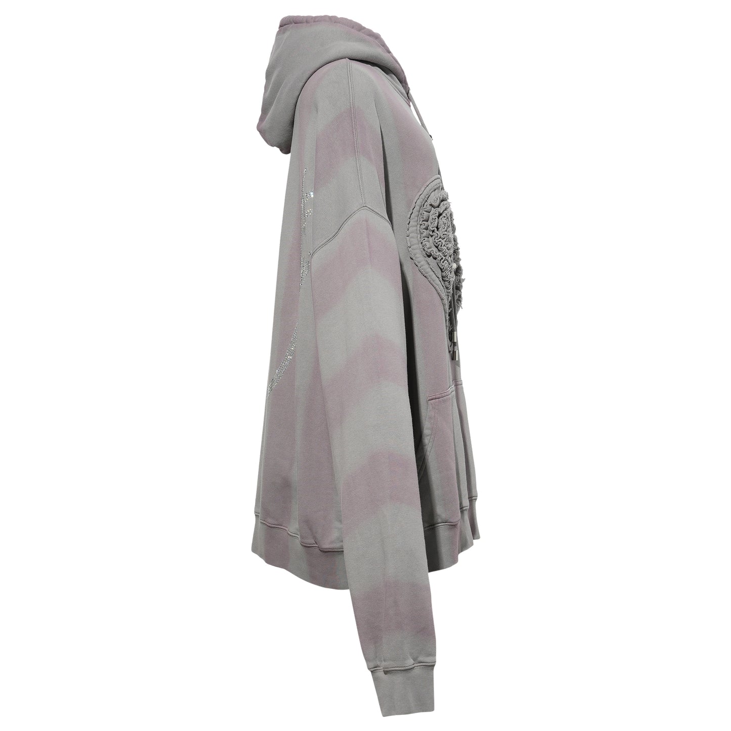 SOFT HEART HOODIE / FOG STRIPE