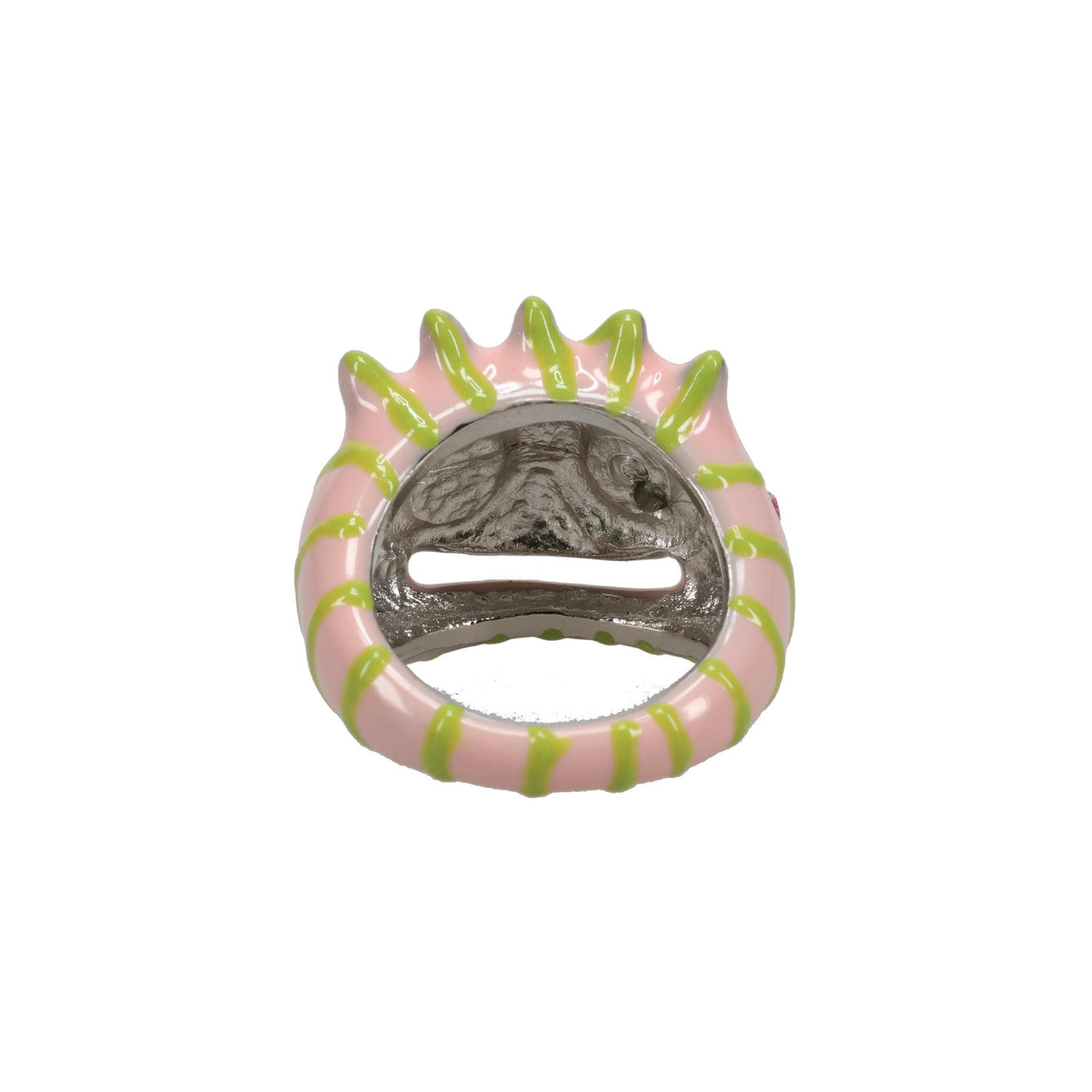 LIBERTY FROG RING / LIME PINK STRIPE