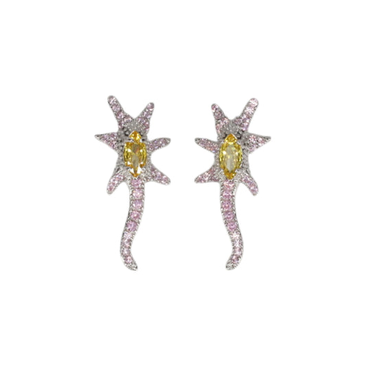 STAR TRAIL EARRINGS / PINK LEMONADE