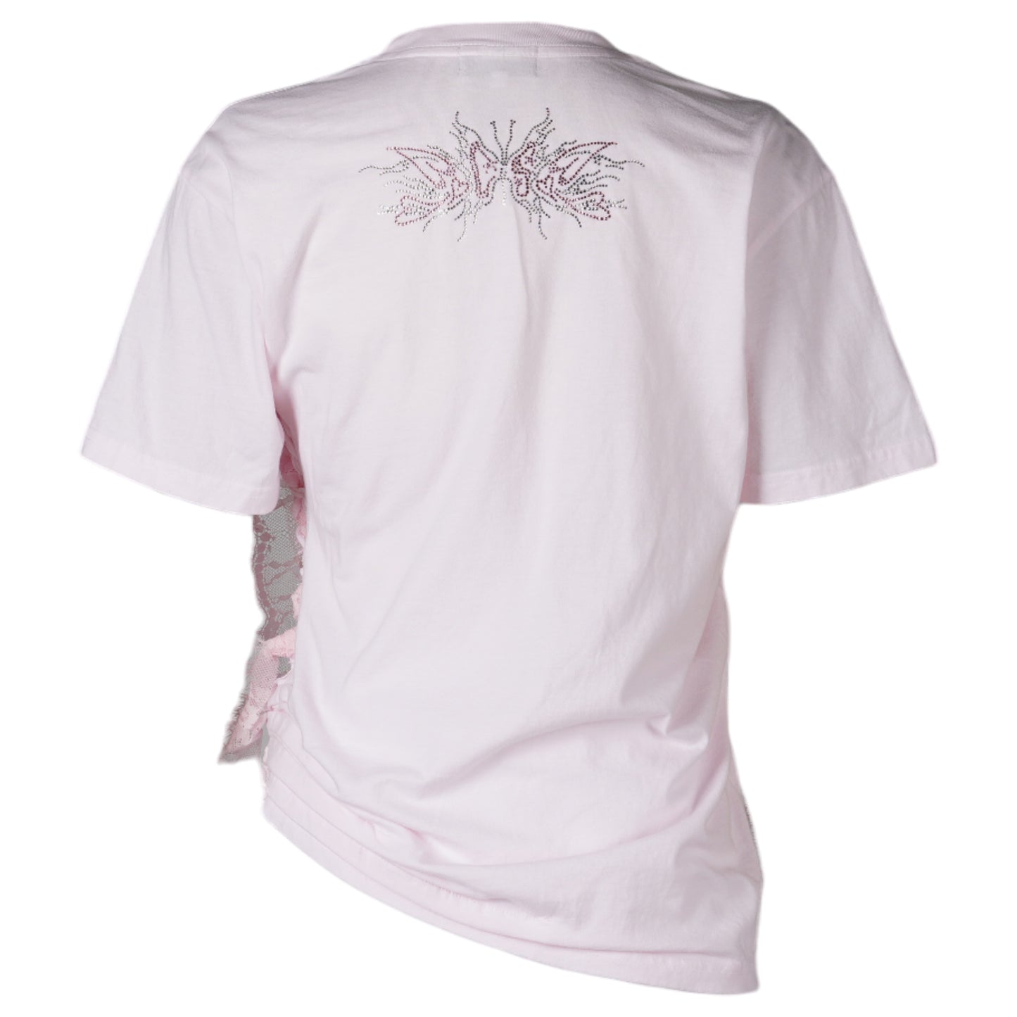 LACE HEART NASH TEE / LIGHT PINK