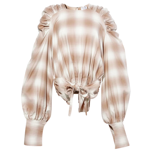 IRIS TOP / PEACH PLAID