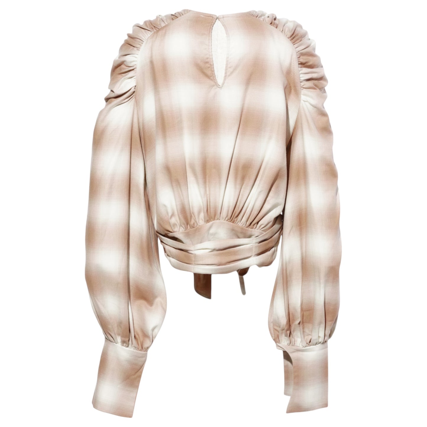 IRIS TOP / PEACH PLAID