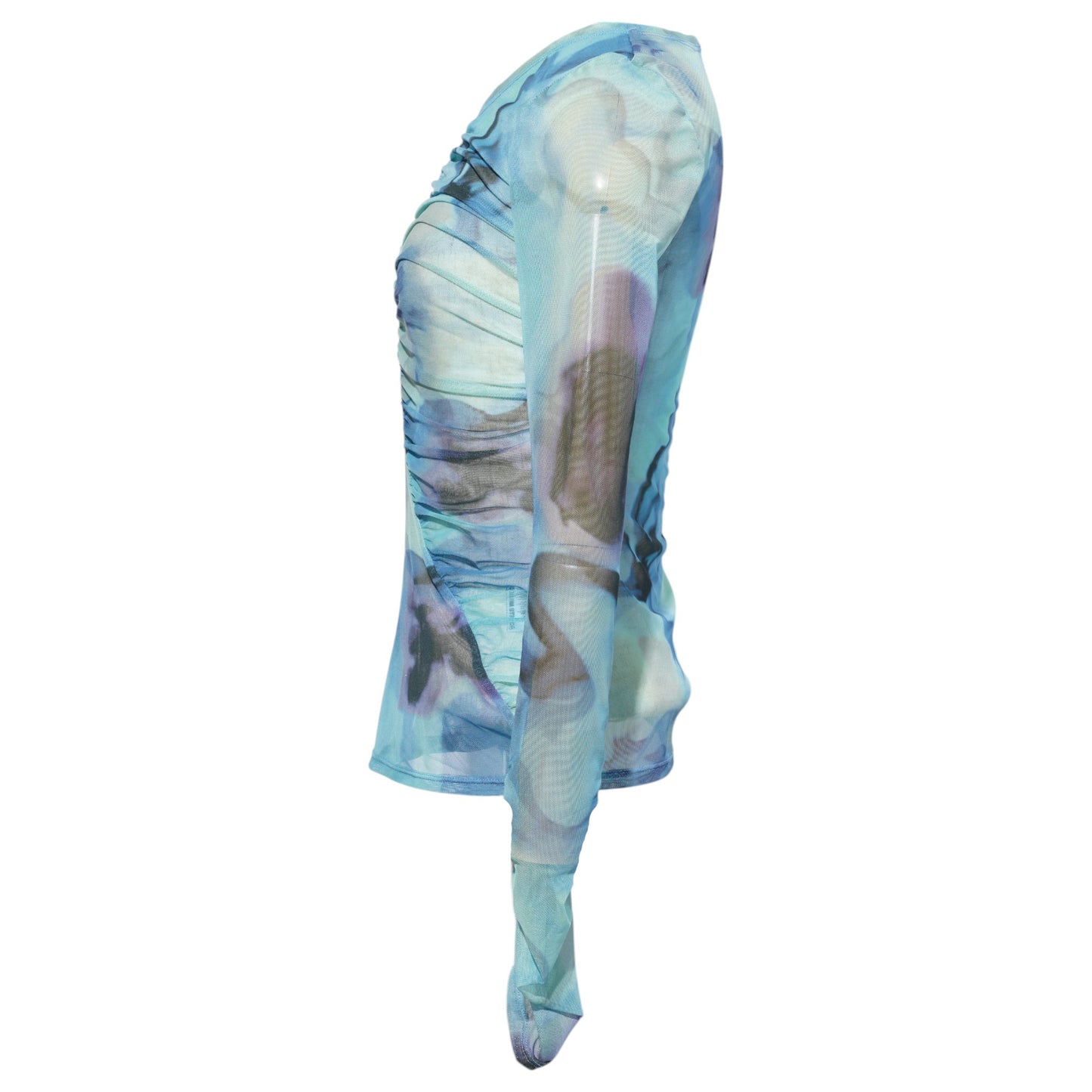 SERPENTINE L/S TOP / SKY WATERCOLOR FLORAL