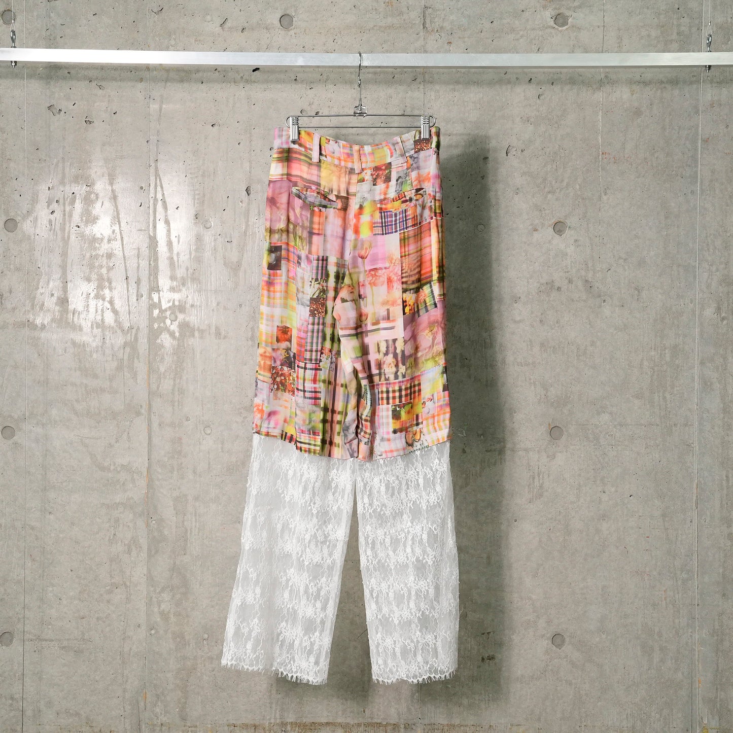 DANTE LACE TROUSER / MULTI PLAID