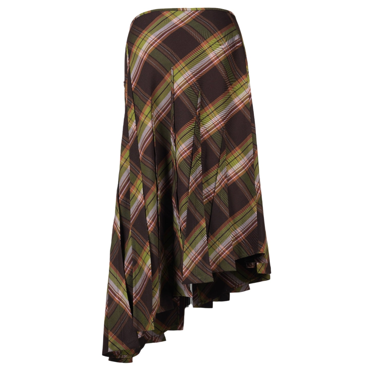 LONG DRIZZLE SKIRT / TAPENADE PLAID