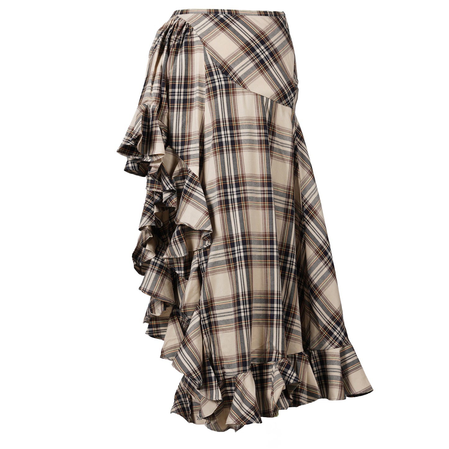 FLORIST SKIRT / SAND PLAID