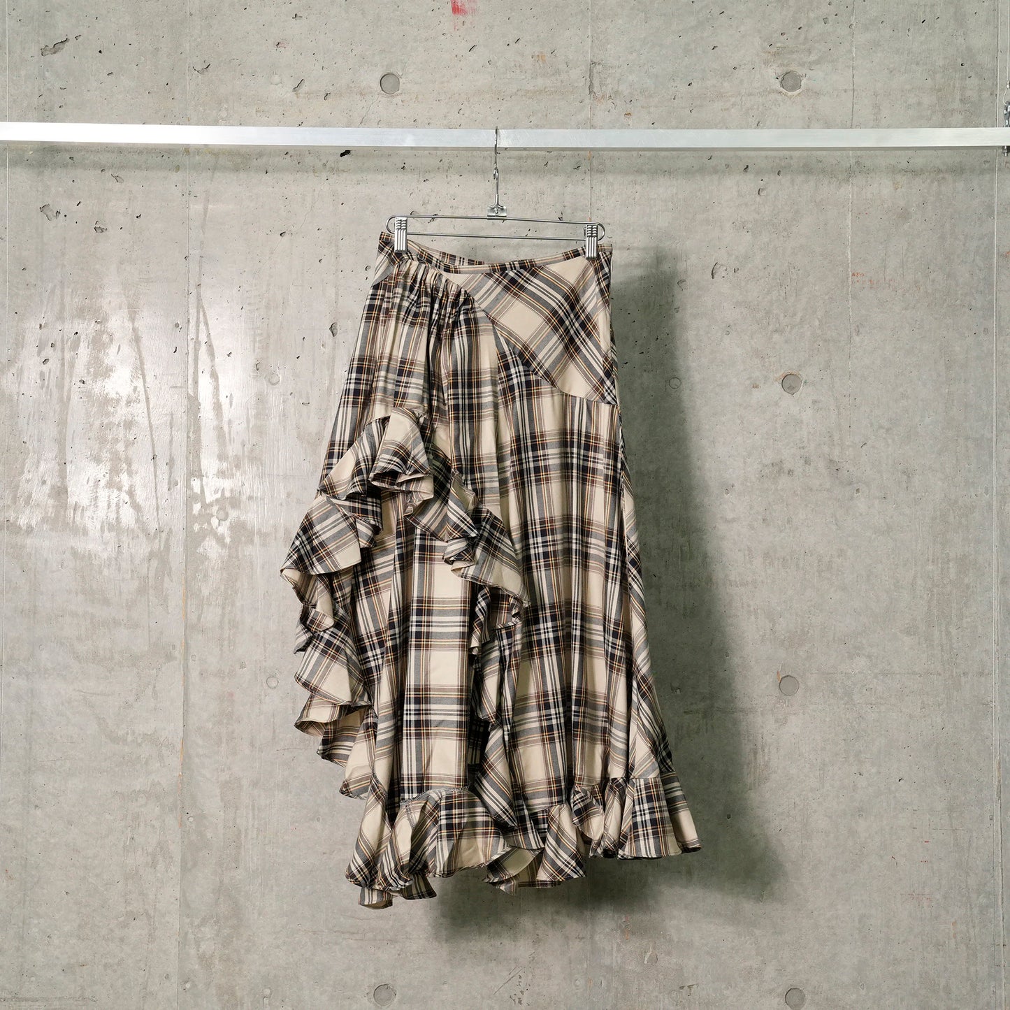 FLORIST SKIRT / SAND PLAID