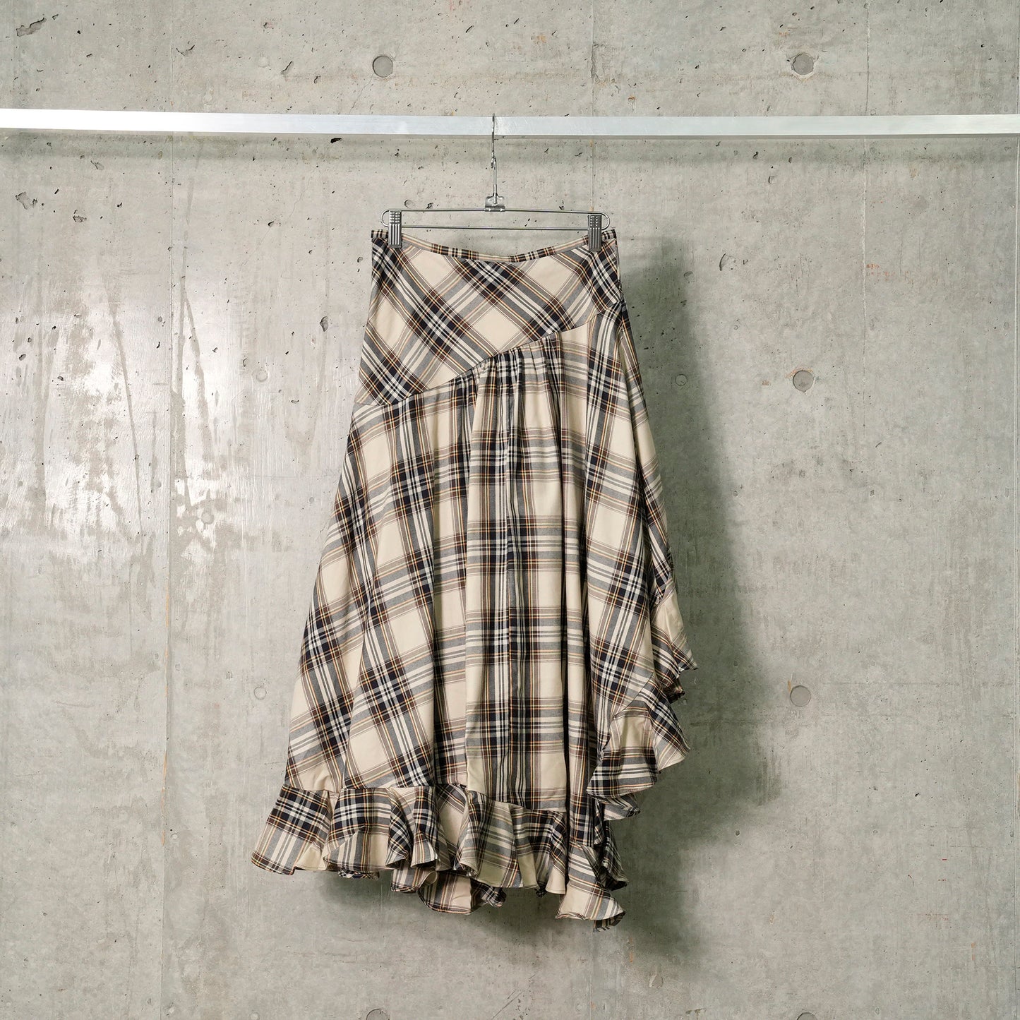 FLORIST SKIRT / SAND PLAID