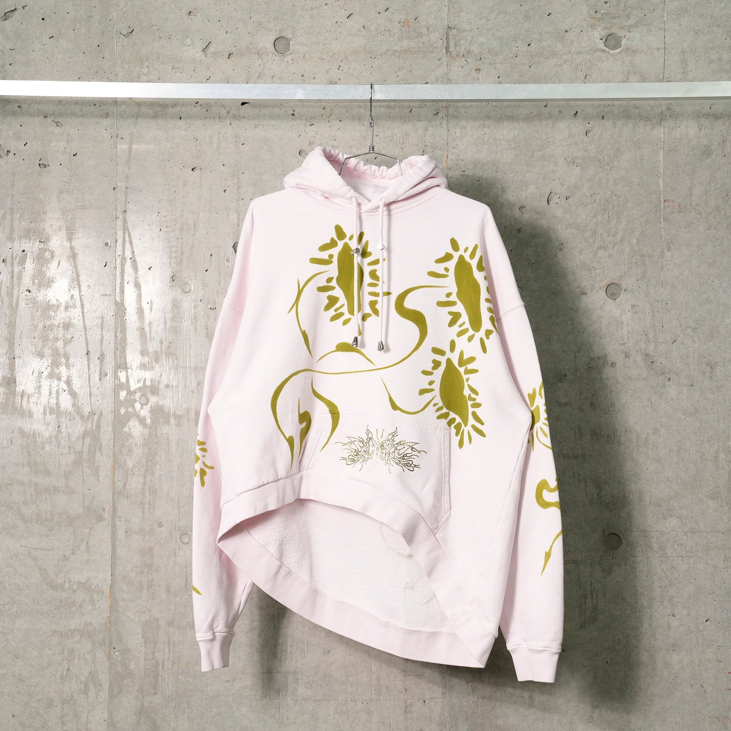 WAVE HEM HOODIE / PINK DAISY