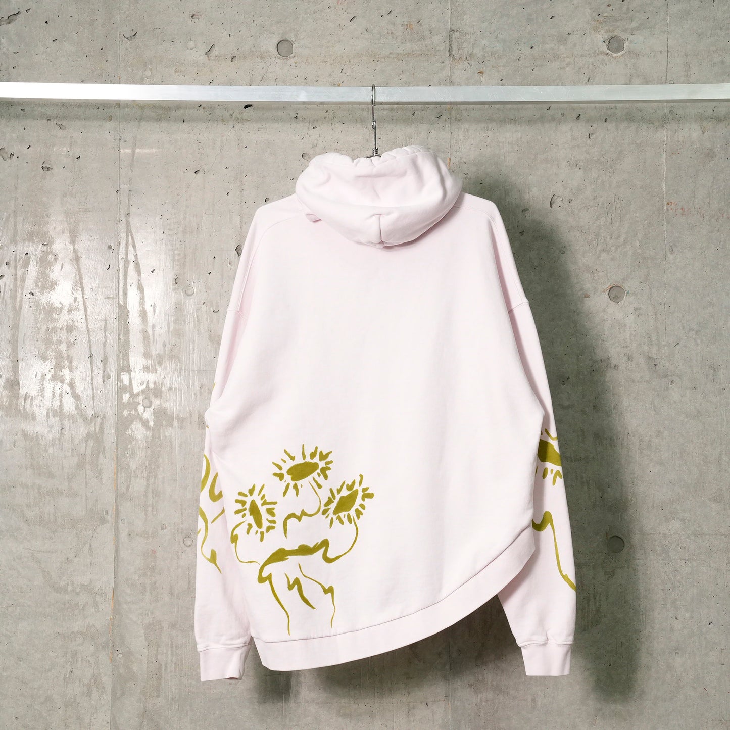 WAVE HEM HOODIE / PINK DAISY