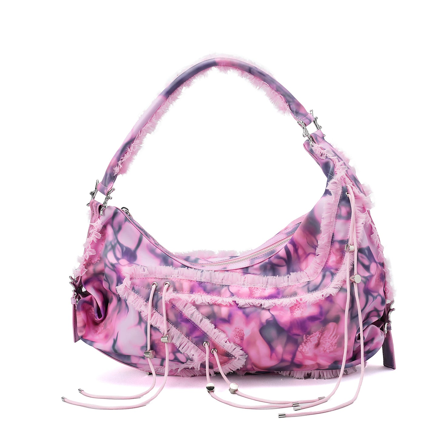 STAR MUSHY BAG / PINK BARBED FLORA