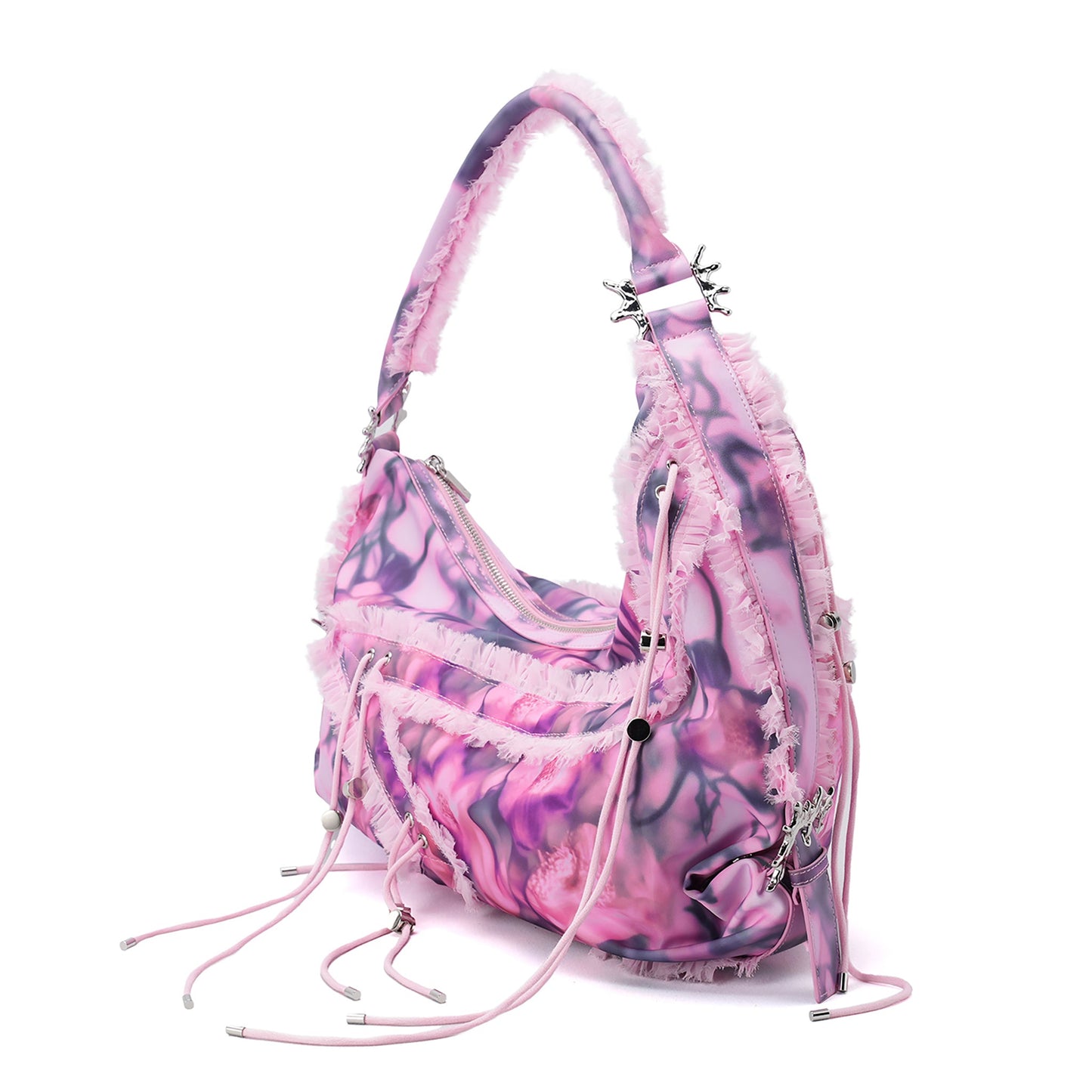 STAR MUSHY BAG / PINK BARBED FLORA