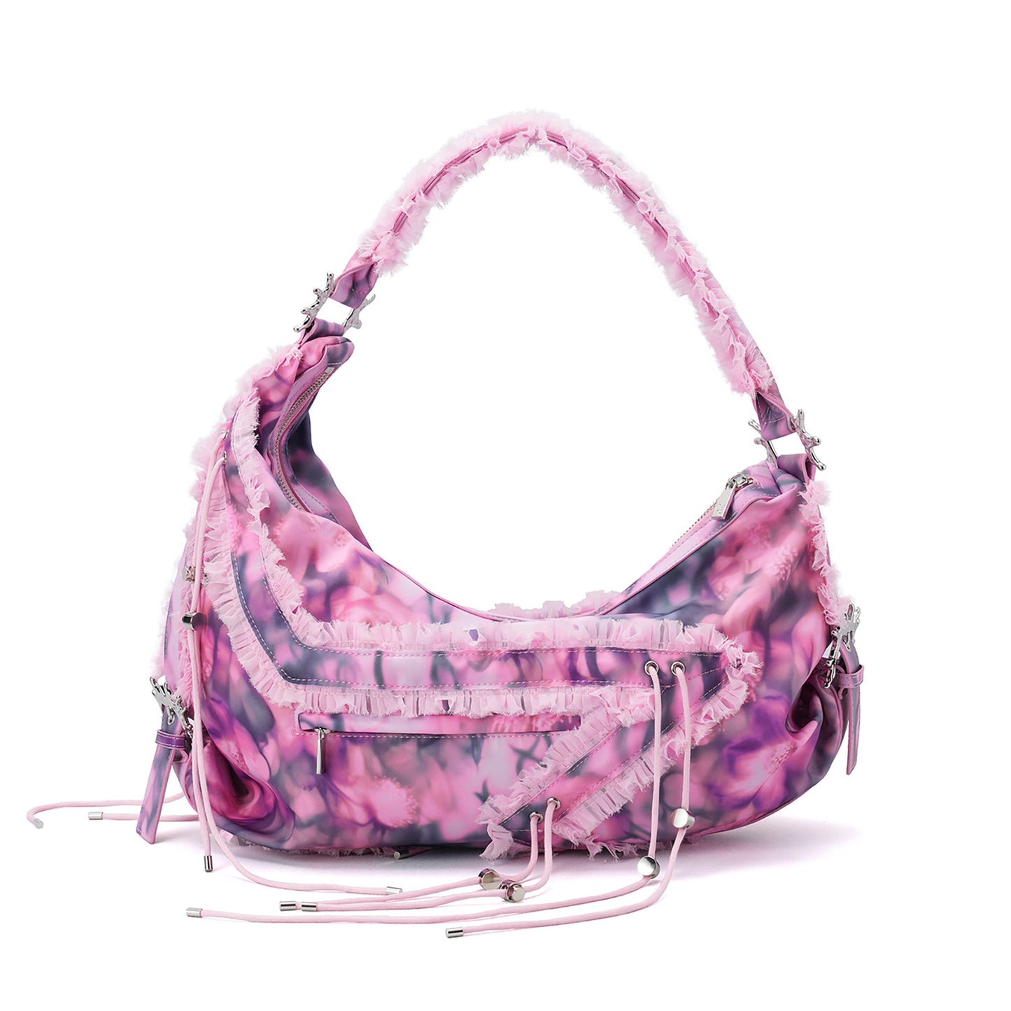 STAR MUSHY BAG / PINK BARBED FLORA