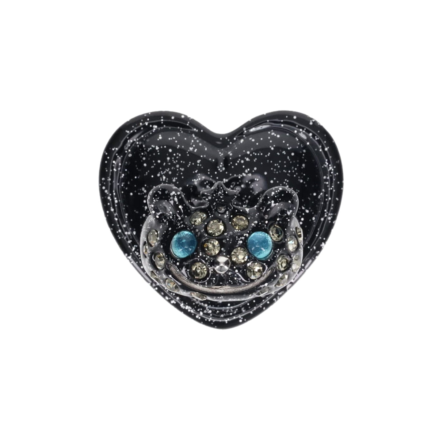 PRINCESS BEAR GRIP RING / GLITTER BLACK