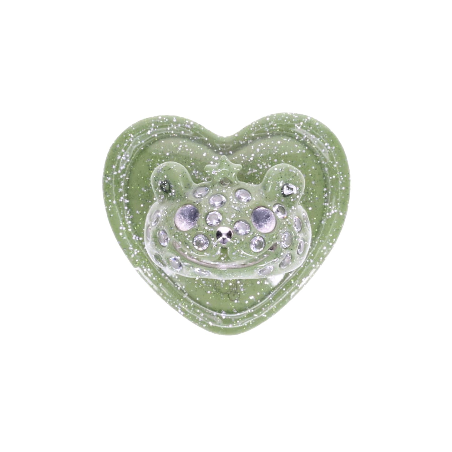 PRINCESS BEAR GRIP RING / GLITTER GREEN