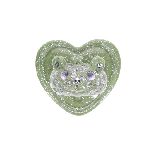 PRINCESS BEAR GRIP RING / GLITTER GREEN