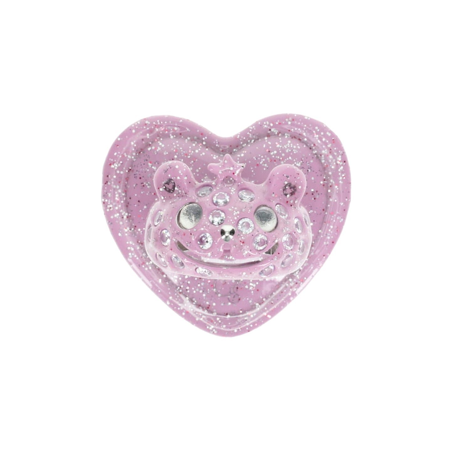 PRINCESS BEAR GRIP RING / GLITTER PINK