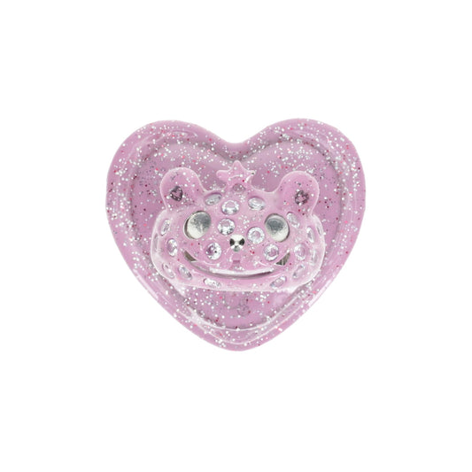 PRINCESS BEAR GRIP RING / GLITTER PINK