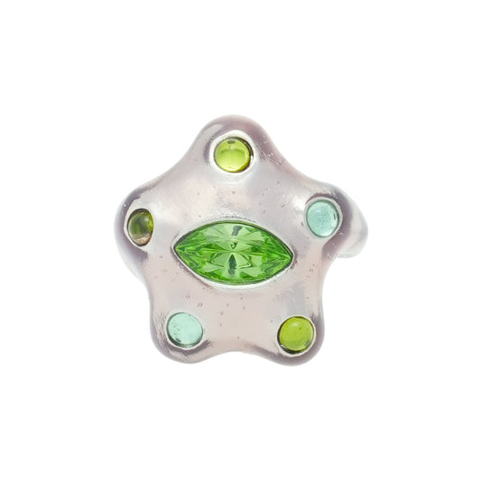 DEMI STARLETTE RING / METALLIC PINK APPLE