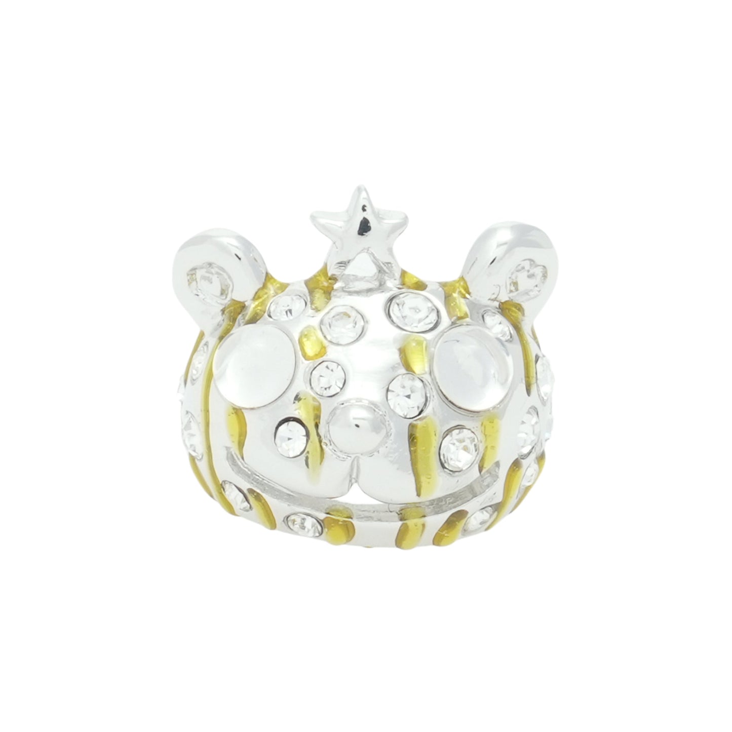 PRINCESS BEAR RING / GOLD STRIPE FRECKLES