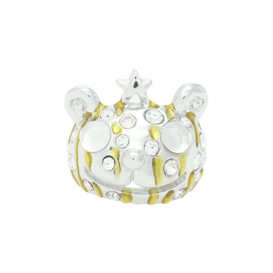 PRINCESS BEAR RING / GOLD STRIPE FRECKLES