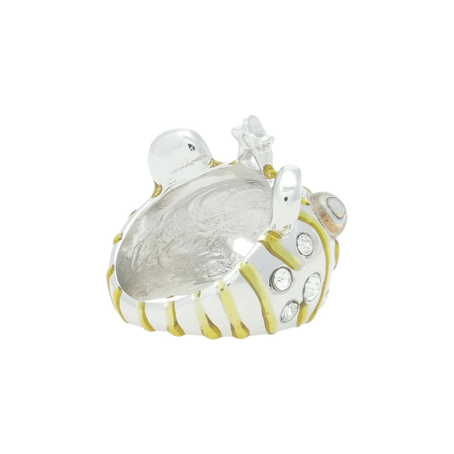 PRINCESS BEAR RING / GOLD STRIPE FRECKLES