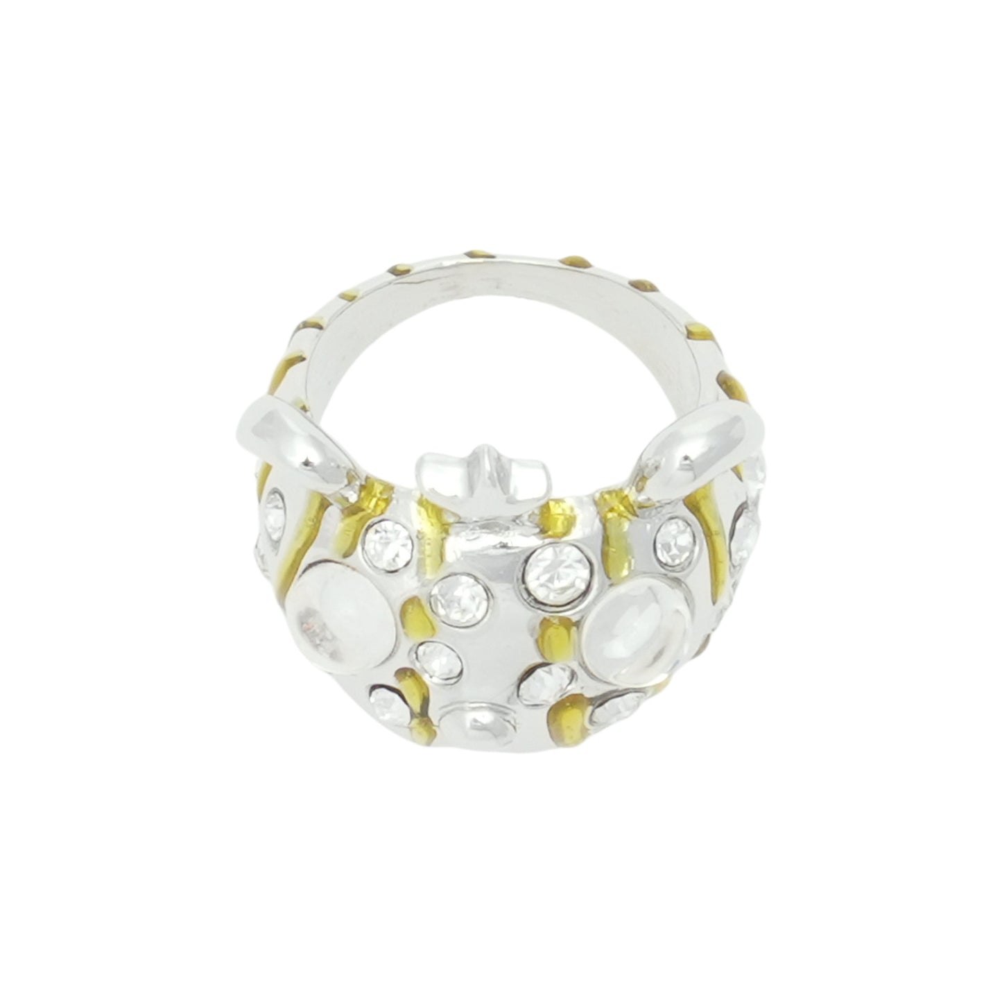 PRINCESS BEAR RING / GOLD STRIPE FRECKLES